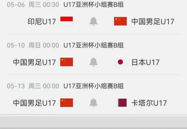U17国足四战仅对印尼有对抗优势